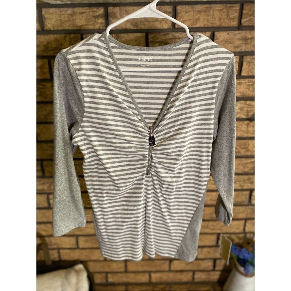 Michael Kors Zip Front Blouse